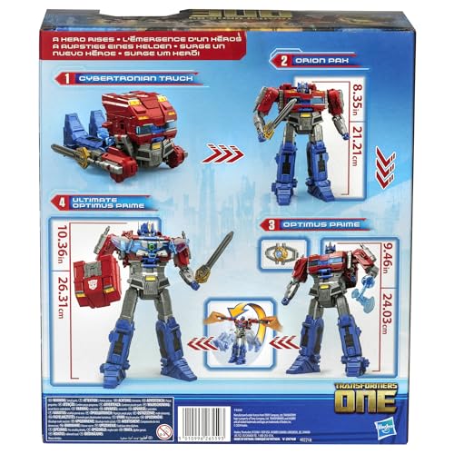Transformers Power Flip Optimus Prime Action Figure - 10-inch, 4 Modes, Interactive Fun! - Image 14