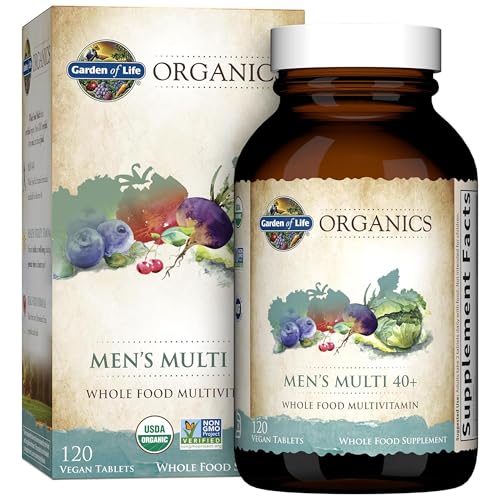 Garden of Life Organics Multivitamin for Men 40+ - 120 Vegan Tablets