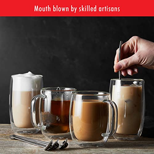 ZWILLING Sorrento Plus 4-pc Double Wall Glass Coffee Mugs - Image 7