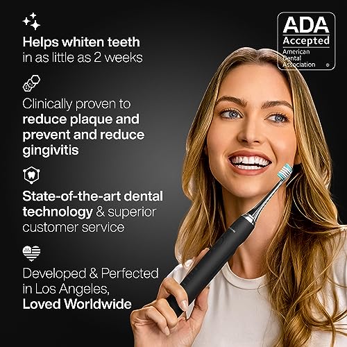 AquaSonic Black Series Electric Toothbrush with 8 Brush Heads & Travel Case - Image 6