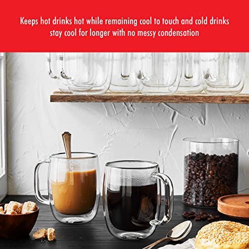ZWILLING Sorrento Plus 4-pc Double Wall Glass Coffee Mugs - Image 2