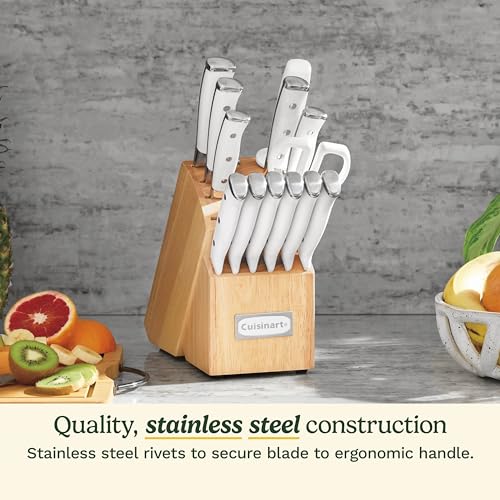 Cuisinart 15-Piece High-Carbon Steel Knife Set with Block - Image 2