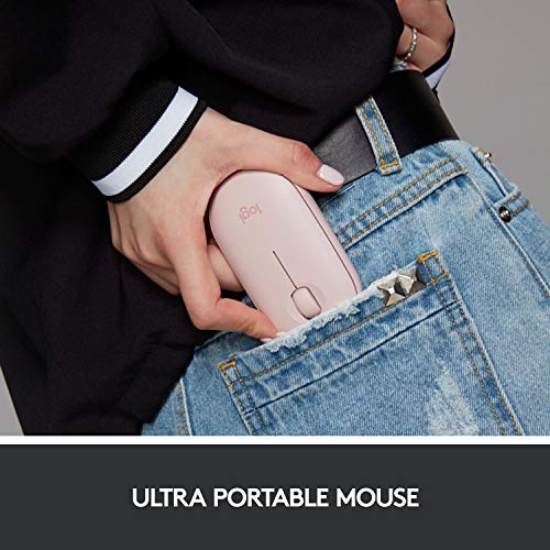 Logitech Pebble Wireless Mouse - Pink Rose - Image 5