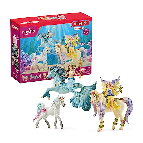 Schleich Bayala 7-Piece Mermaid, Unicorn & Fairy Toy Playset