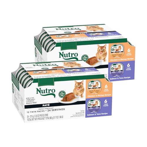 Nutro Wet Cat Food Paté Multipack: Salmon & Tuna; Chicken & Shrimp