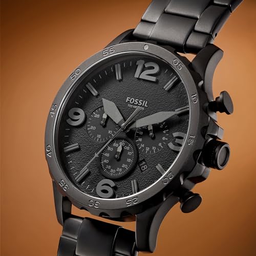 Fossil Men's Black Nate Chronograph Watch - Image 6