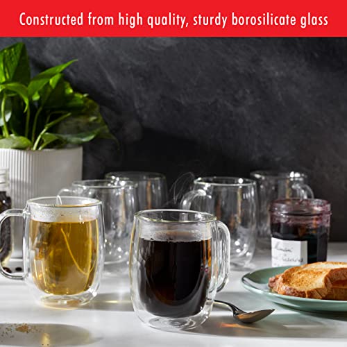 ZWILLING Sorrento Plus 4-pc Double Wall Glass Coffee Mugs - Image 3