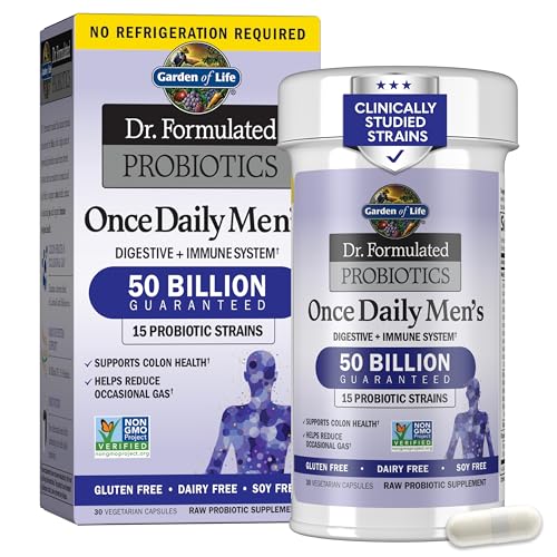 Garden of Life Probiotics for Men - 50 Billion CFU, Digestive & Immune Support