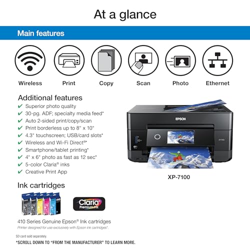 Epson Expression Premium XP-7100 Wireless Color Photo Printer - Image 3