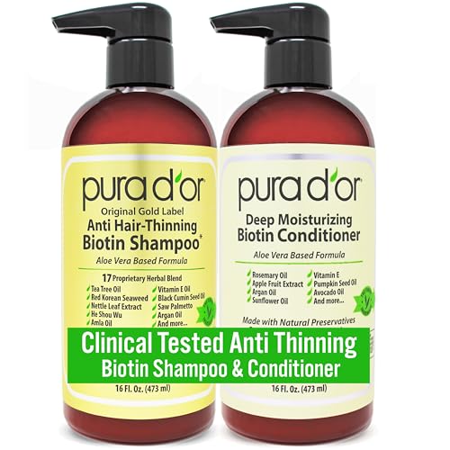 PURA D'OR Anti-Thinning Biotin Shampoo & Conditioner Set