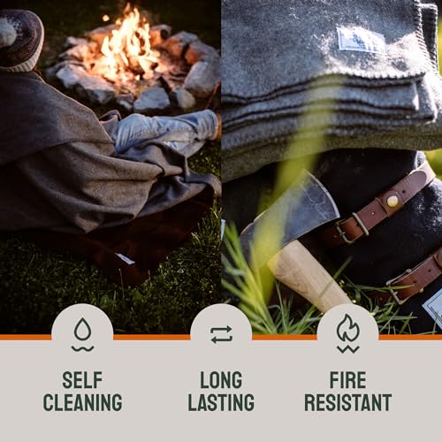 Woolly Mammoth Extra Large Merino Wool Camp Blanket | 66" x 90" - Image 3