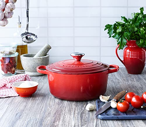 Le Creuset 7.25 qt. Cast Iron Dutch Oven - Cerise - Image 6