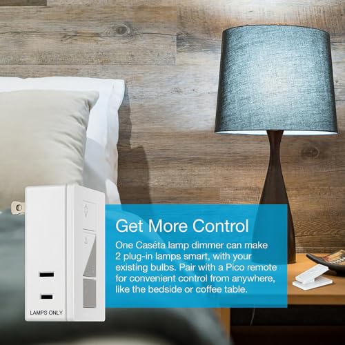 Lutron Caseta Smart Lamp Dimmer Switch for Floor and Table Lamps - Image 3