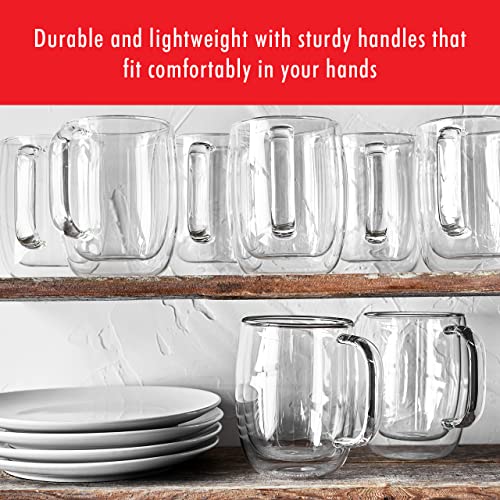 ZWILLING Sorrento Plus 4-pc Double Wall Glass Coffee Mugs - Image 5