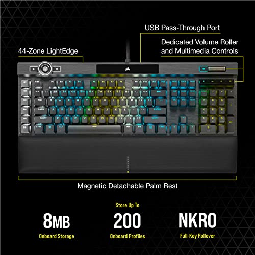 Corsair K100 RGB Optical-Mechanical Wired Gaming Keyboard - Image 10