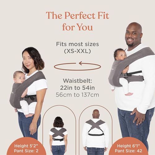 Ergobaby Embrace Baby Wrap Carrier - Pure Black, Cozy & Compact - Image 6