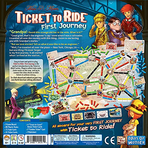 Ticket to Ride First Journey Board Game - Image 2
