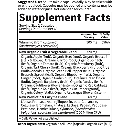 Garden of Life Vitamin C - 120 Vegan Capsules, 500mg - Image 4