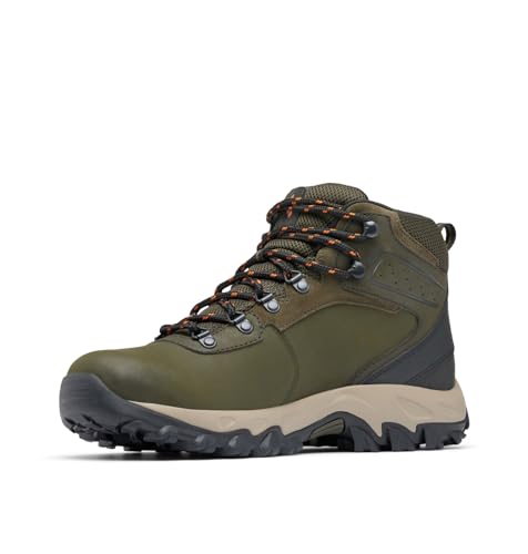 Columbia Men's Newton Ridge Plus II Waterproof Hiking Boot - Deep Olive/Desert Sun, Size 11 - Image 2