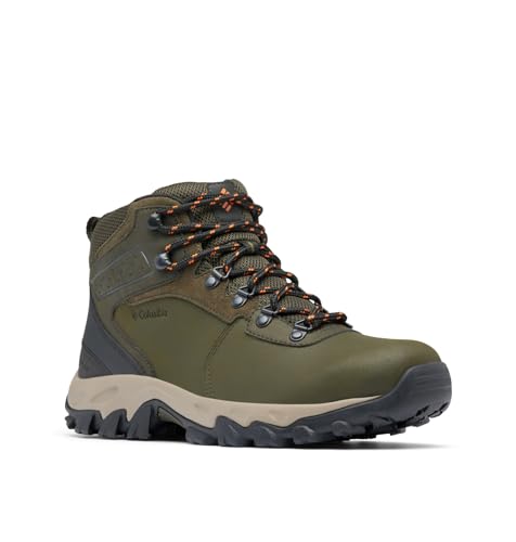Columbia Men's Newton Ridge Plus II Waterproof Hiking Boot - Deep Olive/Desert Sun, Size 11