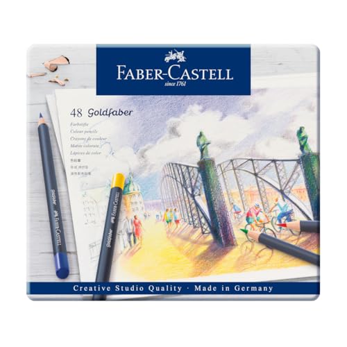 Faber-Castell Goldfaber Colored Pencils - Tin of 48