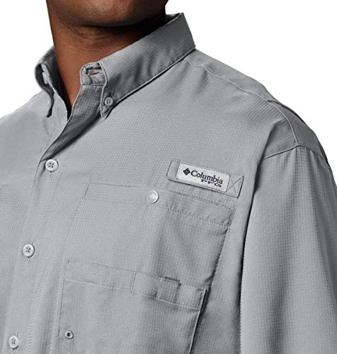Columbia Mens PFG Tamiami II Short Sleeve Fishing Shirt - Cool Grey, Large - Image 3