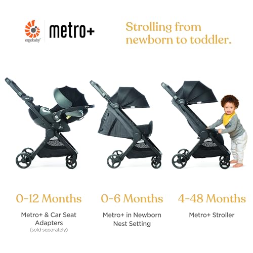 Ergobaby Metro+ Compact Baby Stroller - Lightweight, Travel-Friendly, and Airplane-Compatible - Image 2