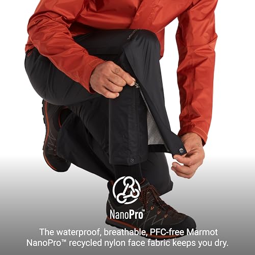 MARMOT Men's PreCip Eco Full Zip Pant - Black, Medium - Image 3
