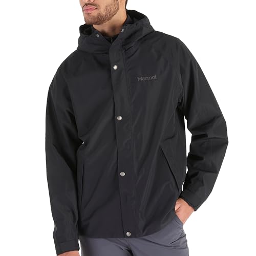 MARMOT Men's Cascade Waterproof Rain Jacket - Black (Medium)
