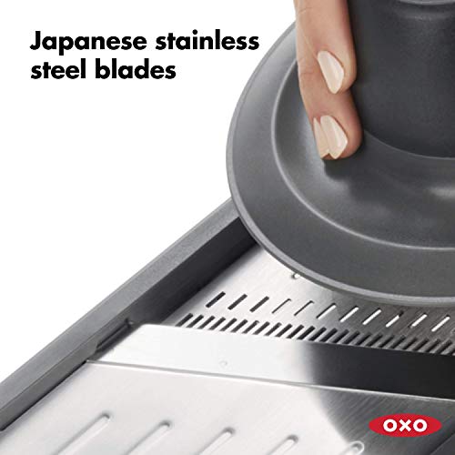 OXO Good Grips Chef's Mandoline Slicer 2.0, Black & Steel - Image 3