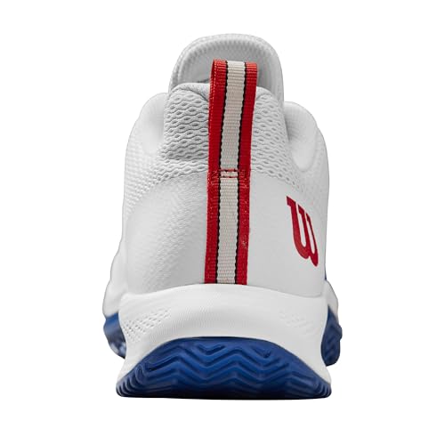 WILSON Men's Sneaker - White/Deja Vu Blue Red, Size 8.5 - Image 5