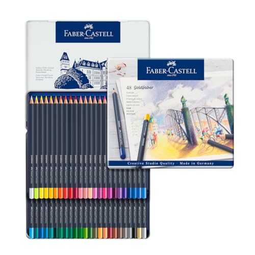 Faber-Castell Goldfaber Colored Pencils - Tin of 48 - Image 3