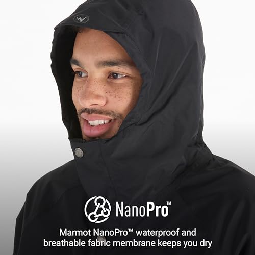 MARMOT Men's Cascade Waterproof Rain Jacket - Black (Medium) - Image 4