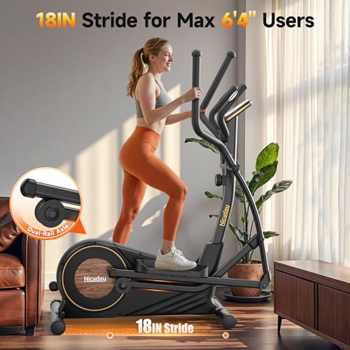 Niceday Elliptical Exercise Machine - Home Fitness with 16 Resistance Levels - Image 2