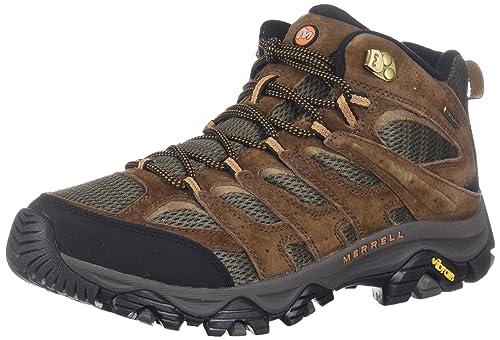 Merrell Men's Moab 3 Mid Waterproof Hiking Boot - Earth, Size 10.5