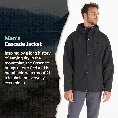 MARMOT Men's Cascade Waterproof Rain Jacket - Black (Medium) - Image 5